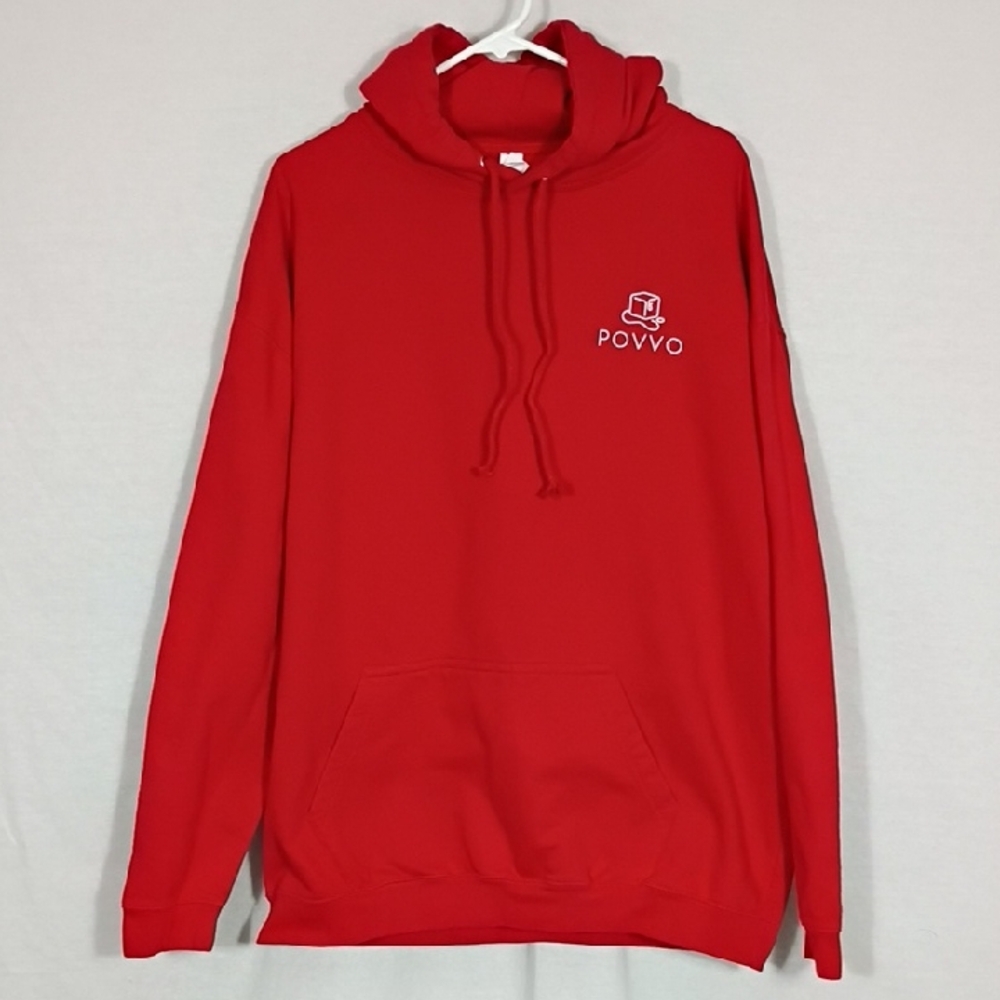 Euc Just Hoods Awdis Povvo Red Hoodie Mens Size Xxl